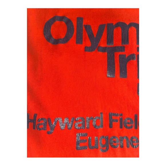 VINTAGE NIKE T-SHIRT RED LARGE OLYMPIC TRIALS 1972 OREGAN TRACK & FIELD RARE - Picture 3 of 7